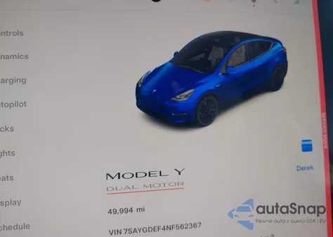 2022 Tesla Model Y Performance Dual Motor All-Wheel Drive from USA, damaged, VIN 7SAYGDEF4NF562367
